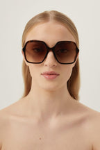 Havana square shape sunglasses – super feminine and easy-to-wear square shape in full acetate – LUX VERSE Luxury Designer Fashion Outlet