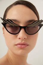 Hollywood collection sunglasses with Swarovski – the style features iconic Svarowski stars round the front and little strass – LUX VERSE Luxury Designer Fashion Outlet