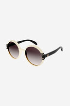 Ivory round shape sunglasses – this is a new interpretation of the web for a classic and sophisticated woman – LUX VERSE Luxury Designer Fashion Outlet