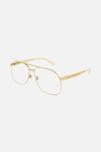 Metal aviator gold frame – the style is characterized by exclusive patented Flex hinge – LUX VERSE Luxury Designer Fashion Outlet