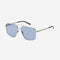 Gucci metal UNISEX caravan with all over GG logo in blue lenses