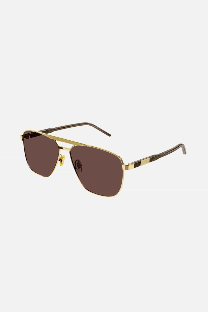 Metal UNISEX gold caravan with grey lenses – style dedicated to all the lovers: vintage inspired metal masculine – LUX VERSE Luxury Designer Fashion Outlet