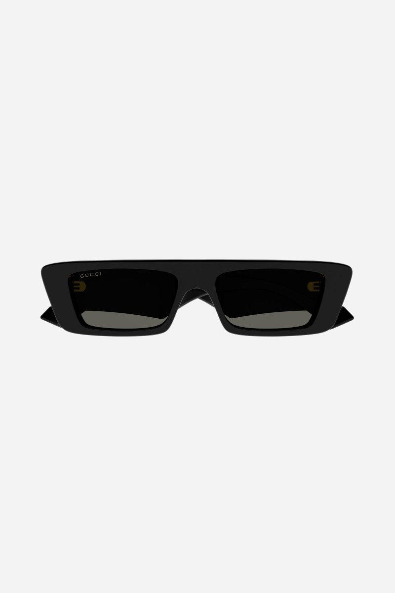 Micro flat top black sunglasses – Lettering logo on temples – LUX VERSE Luxury Designer Fashion Outlet