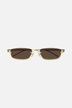 Micro metal sunglasses – half rim construction – LUX VERSE Luxury Designer Fashion Outlet