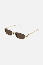 Micro metal sunglasses – super narrow rectangular shape – LUX VERSE Luxury Designer Fashion Outlet