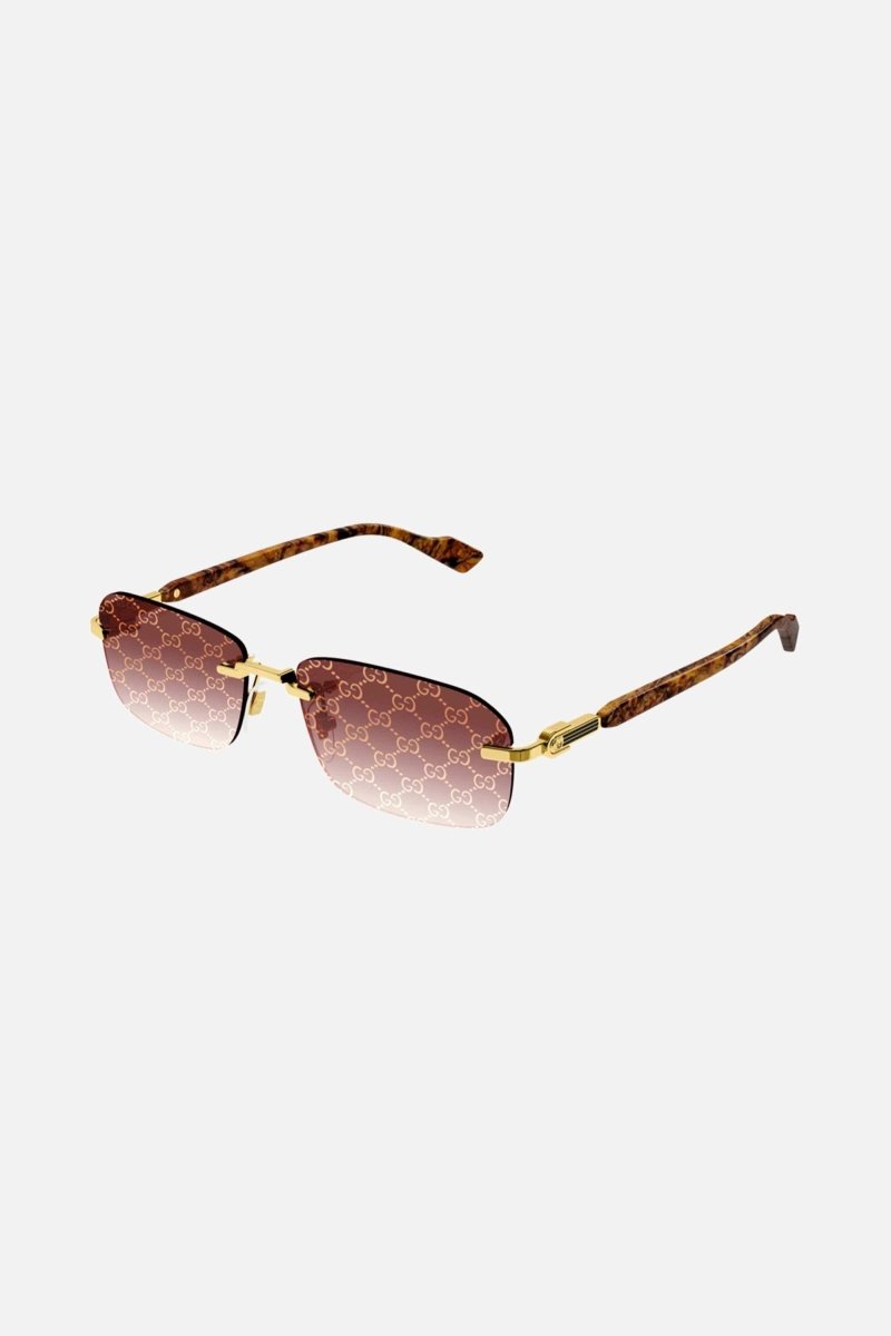 Micro metal sunglasses with logo all over – this concept was inspired by a vintage piece from the archive reinterpreted – LUX VERSE Luxury Designer Fashion Outlet