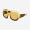 Gucci oversize black and crystal yellow acetate sunglasses