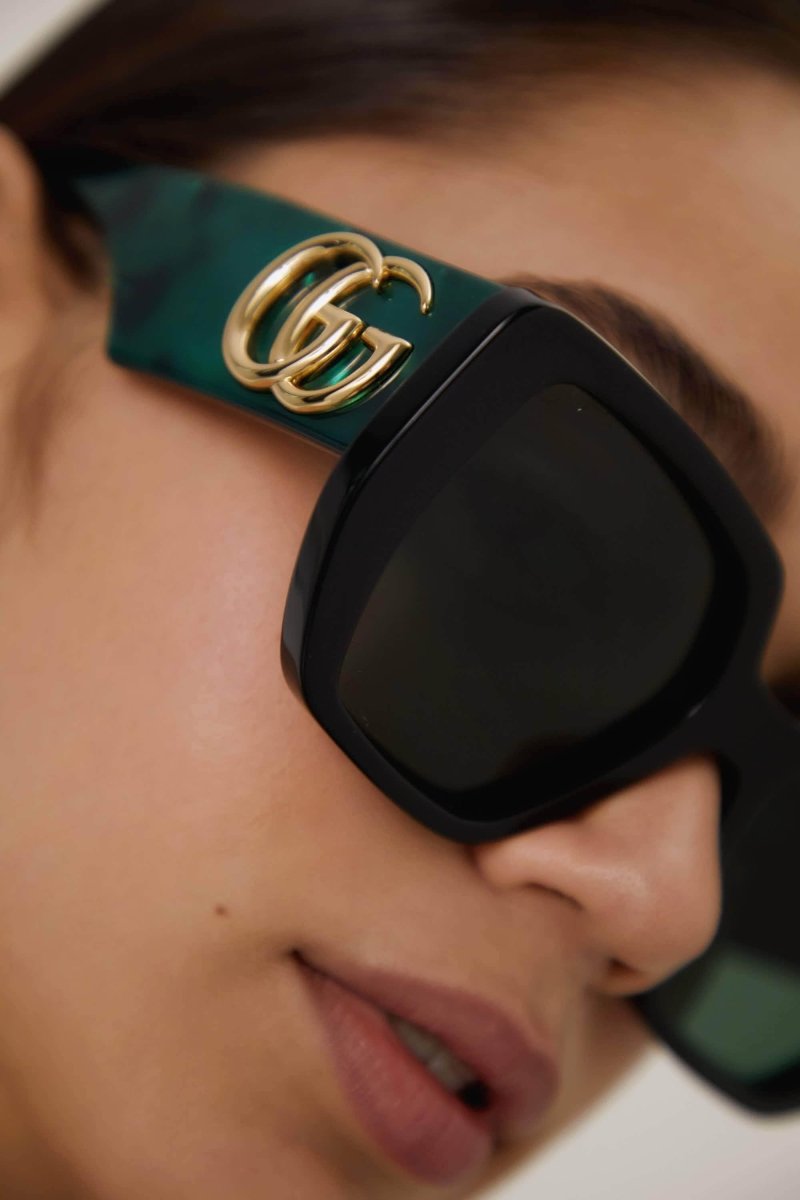 GG oversized black and green – inspired by a gender fluid look, translated in a street style effortless look – LUX VERSE Luxury Designer Fashion Outlet