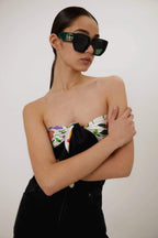 GG oversized black and green – oversize gemetric shape in plastic characterized by bold volumes and strong – LUX VERSE Luxury Designer Fashion Outlet