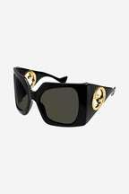 Oversized black butterfly sunglasses – extreme oversize squared shape – LUX VERSE Luxury Designer Fashion Outlet