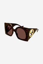 Oversized havana butterfly sunglasses – unique colour palette with a vintage touch – LUX VERSE Luxury Designer Fashion Outlet