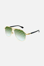Pilot all over logo metal sunglasses – this concept was inspired by a vintage piece from the archive reinterpreted – LUX VERSE Luxury Designer Fashion Outlet