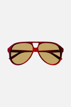Pilot brown acetate sunglasses – gG Interlocking logo on both temples – LUX VERSE Luxury Designer Fashion Outlet