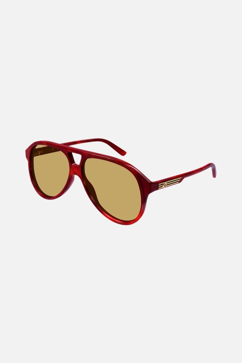Pilot brown acetate sunglasses – vintage inspired pilot shape – LUX VERSE Luxury Designer Fashion Outlet