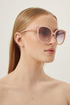 Pink cat-eye sunglasses – light and easy-to-wear cat-eye shape in full acetate with the GG interlocking logo – LUX VERSE Luxury Designer Fashion Outlet