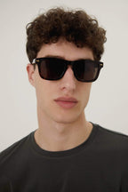 Rectangular havana decor sunglasses – vintage inspired style – LUX VERSE Luxury Designer Fashion Outlet