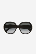 Round black femenine sunglasses – the oversize octagonal shape in acetate characterized by geometric volumes combines – LUX VERSE Luxury Designer Fashion Outlet