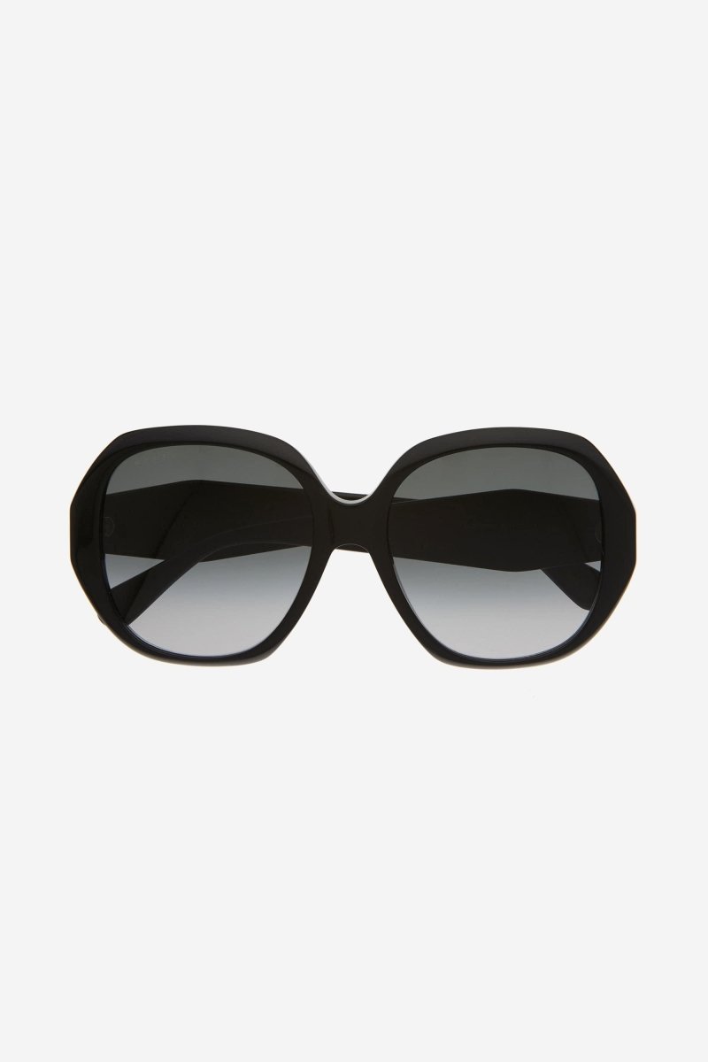 Round black femenine sunglasses – the oversize octagonal shape in acetate characterized by geometric volumes combines – LUX VERSE Luxury Designer Fashion Outlet
