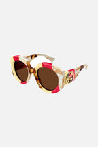 Round bold multicolor sunglasses – oversize square shape – LUX VERSE Luxury Designer Fashion Outlet