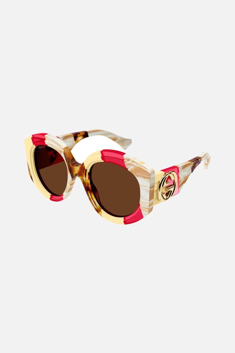 Round bold multicolor sunglasses – oversize square shape – LUX VERSE Luxury Designer Fashion Outlet