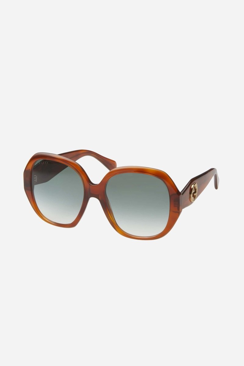Round light havana sunglasses – modern concept characterized by subtle decorations and geometry – LUX VERSE Luxury Designer Fashion Outlet