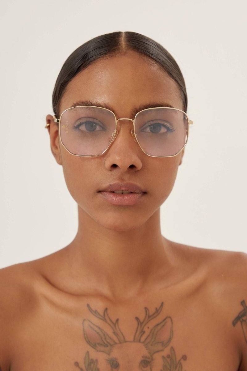 Round metal blue light frame – combination of iconic high-end frames and qualitative lenses with a double – LUX VERSE Luxury Designer Fashion Outlet