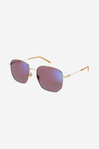 Round metal blue light frame – combination of iconic high-end frames and qualitative lenses with a double – LUX VERSE Luxury Designer Fashion Outlet