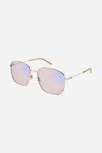 Round metal blue light frame – round metal blue light filter lenses frame – LUX VERSE Luxury Designer Fashion Outlet