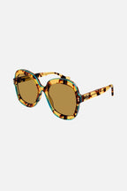 Round oversize havana sunglasses – colour palette is enriched with beautiful, unexpected coloured havanas – LUX VERSE Luxury Designer Fashion Outlet