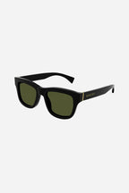 Soft squared black and green sunglasses – simplicity, attention to detail and a discreet logo, just like a high-end jacket – LUX VERSE Luxury Designer Fashion Outlet