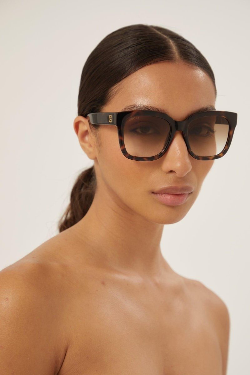Squared havana acetate sunglasses – oversized squared shape – LUX VERSE Luxury Designer Fashion Outlet