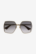 Ultra feminine oversized metal sunglasses – the concept is conceived for an everyday look and is embellished by the iconic – LUX VERSE Luxury Designer Fashion Outlet