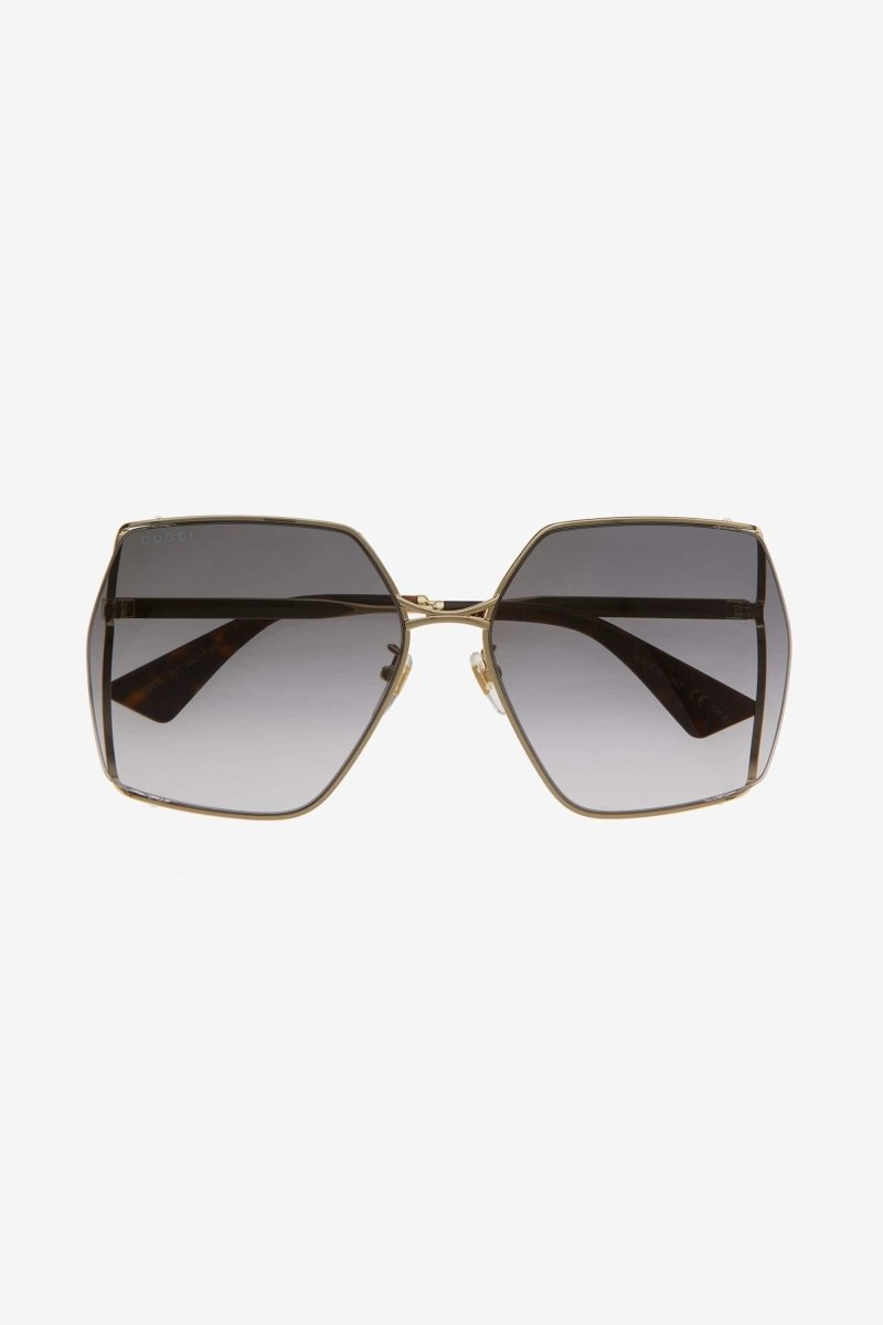 Ultra feminine oversized metal sunglasses – the concept is conceived for an everyday look and is embellished by the iconic – LUX VERSE Luxury Designer Fashion Outlet