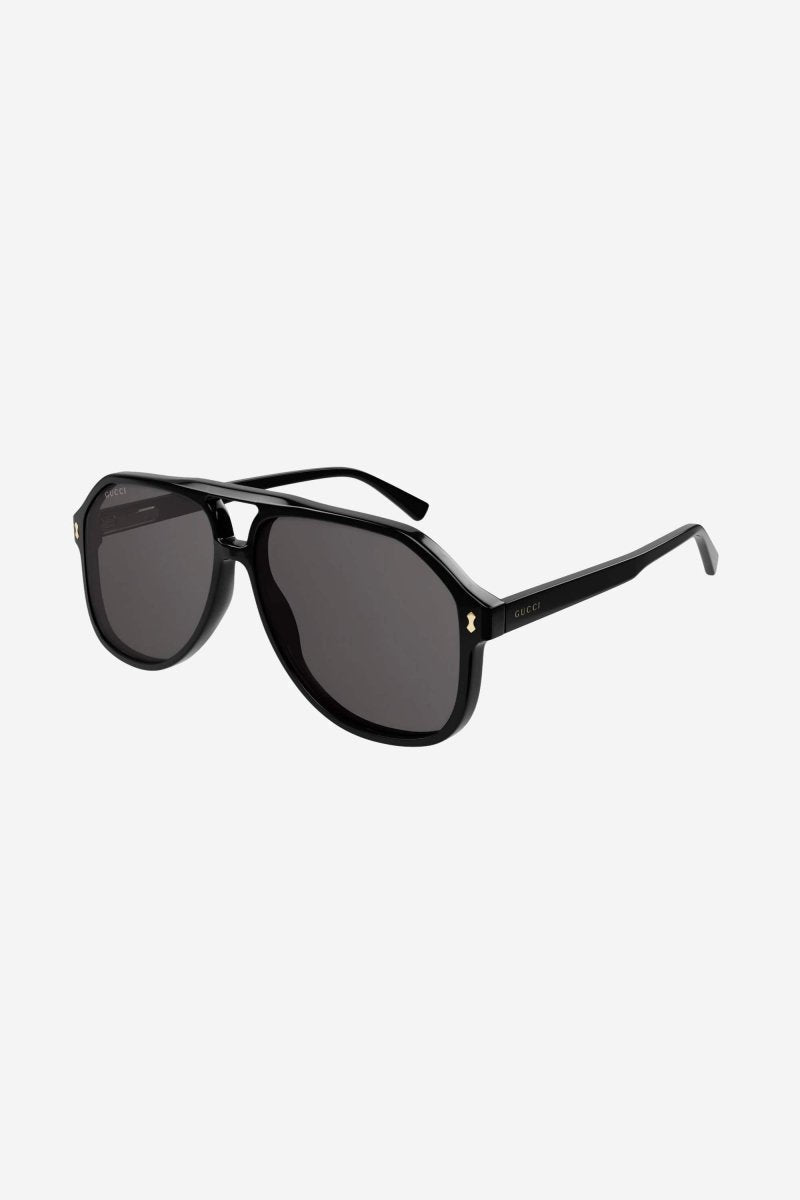 Vintage look black pilot sunglasses – unique collection of sophisticated acetate styles inspired by the shapes worn – LUX VERSE Luxury Designer Fashion Outlet