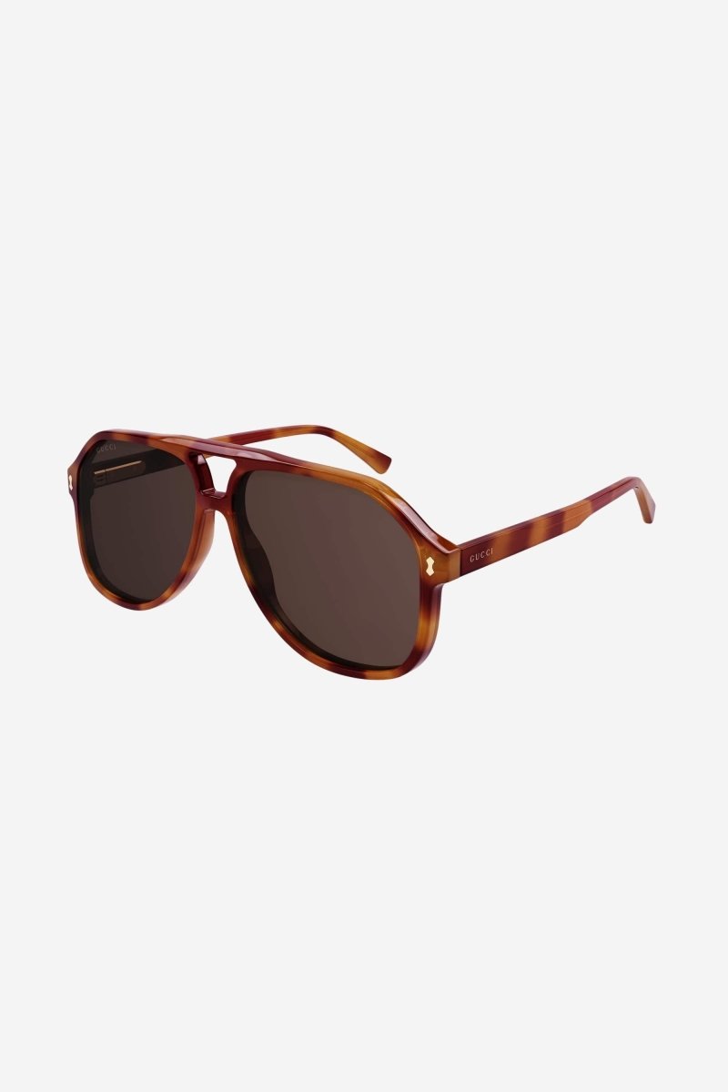 Vintage look havana pilot sunglasses – unique collection of sophisticated acetate styles inspired by the shapes worn – LUX VERSE Luxury Designer Fashion Outlet