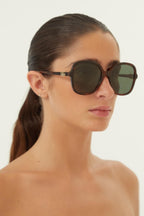 Vintage look round sunglasses – iconic GG mini running logo on both straight temples – LUX VERSE Luxury Designer Fashion Outlet