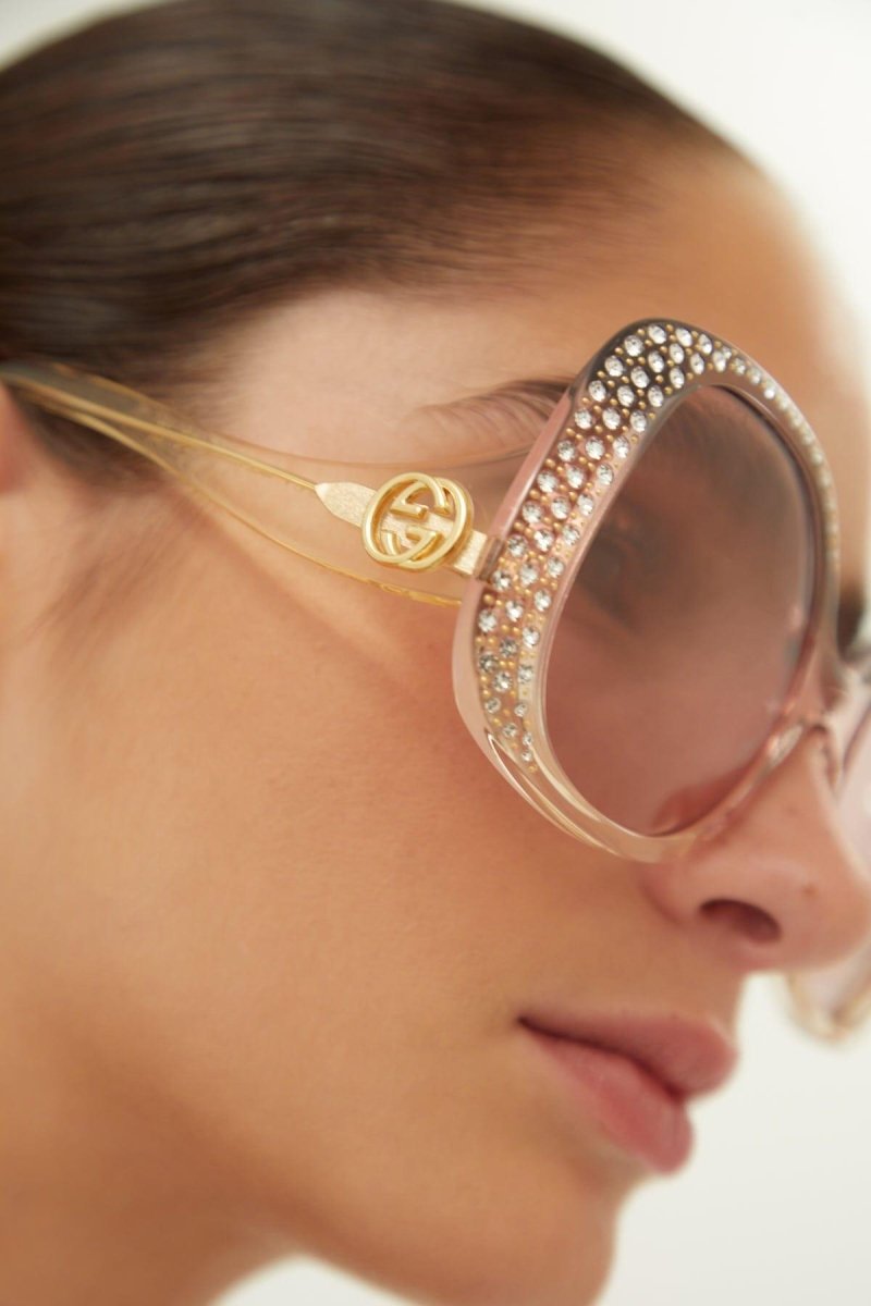Vintage look sunglasses with Swarovski – waves of colour, nuances and shapes bring back an eclectic vintage look – LUX VERSE Luxury Designer Fashion Outlet