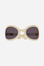 Wrap around ivory sunglasses – no external logo – LUX VERSE Luxury Designer Fashion Outlet