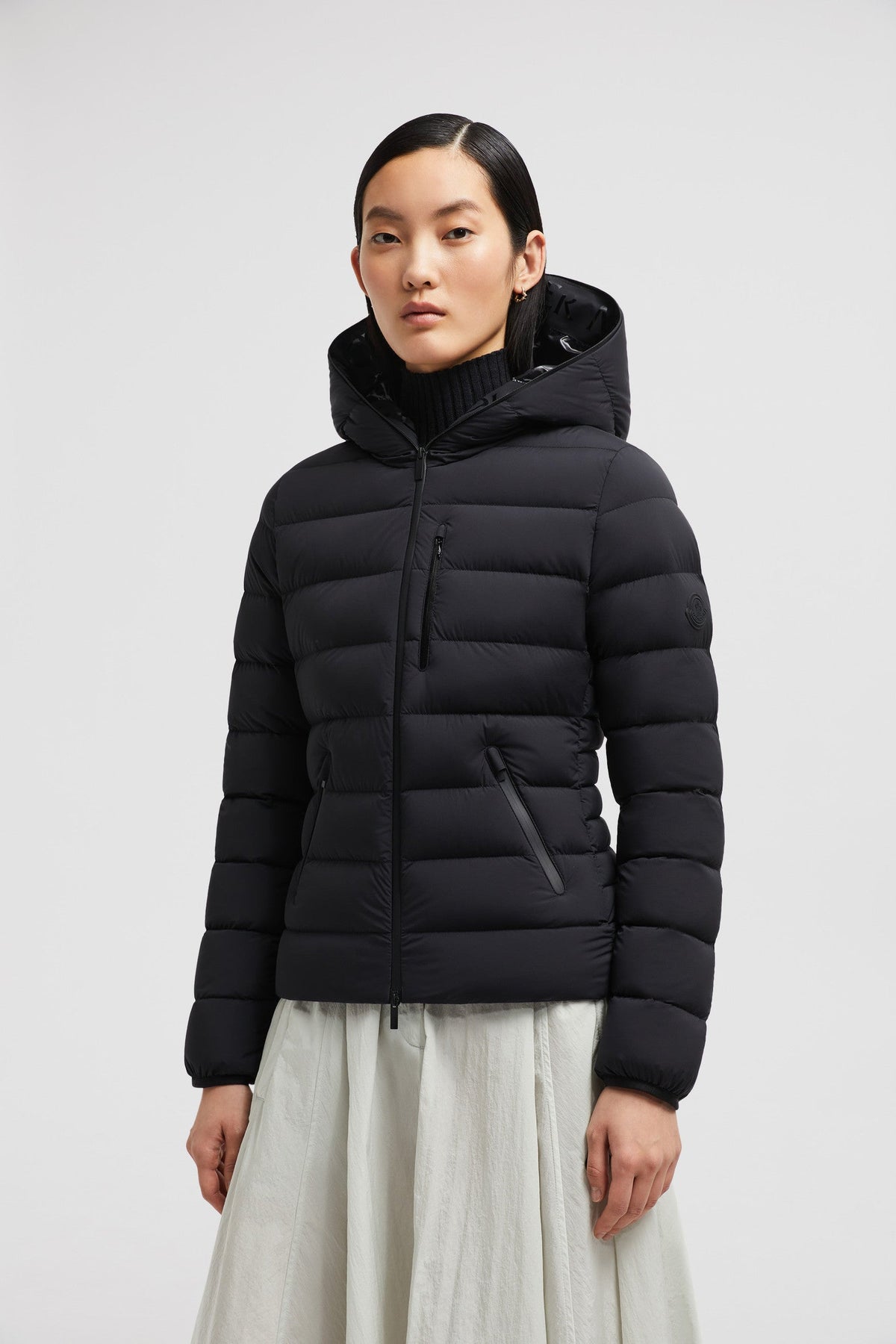Herbe Short Down Jacket – emblematic of the Matt Black aesthetic, the Herbe short down jacket is equipped – LUX VERSE Luxury Designer Fashion Outlet