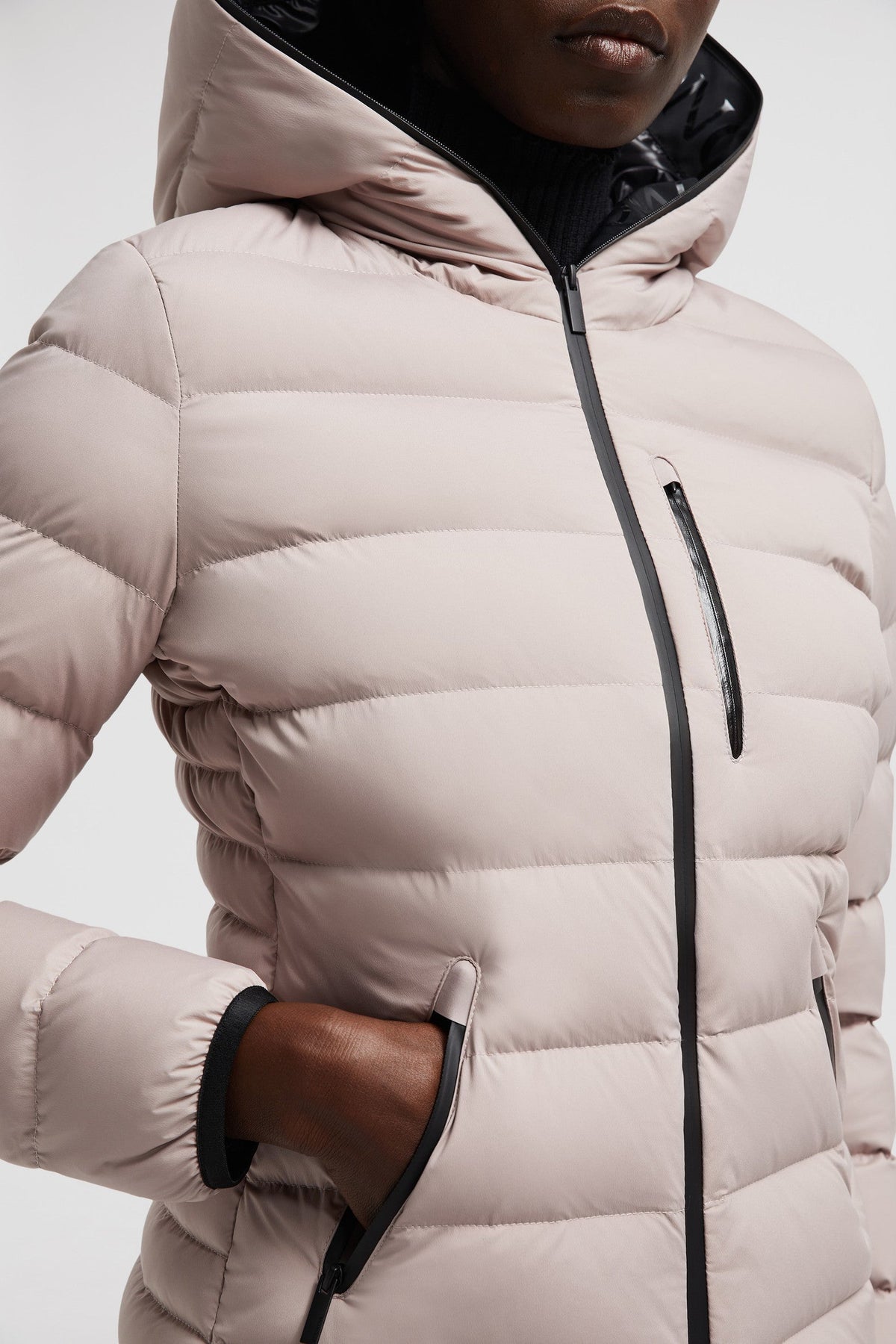 Herbe Short Down Jacket – crafted from stretch nylon Stretch nylon lining Down-filled Hood Interior branded – LUX VERSE Luxury Designer Fashion Outlet