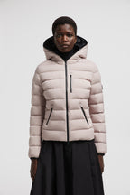 Herbe Short Down Jacket – a hood with shiny logo lettering adds another hint of brand DNA to the puffer jacket – LUX VERSE Luxury Designer Fashion Outlet