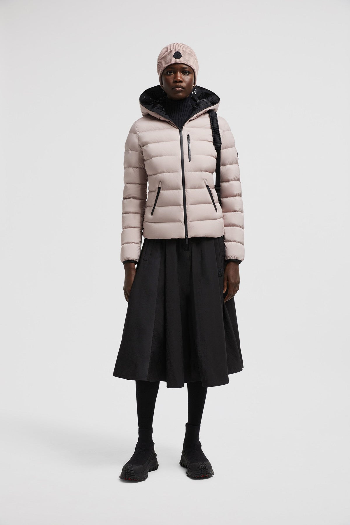 Herbe Short Down Jacket – crafted from stretch nylon Stretch nylon lining Down-filled Hood Interior branded – LUX VERSE Luxury Designer Fashion Outlet