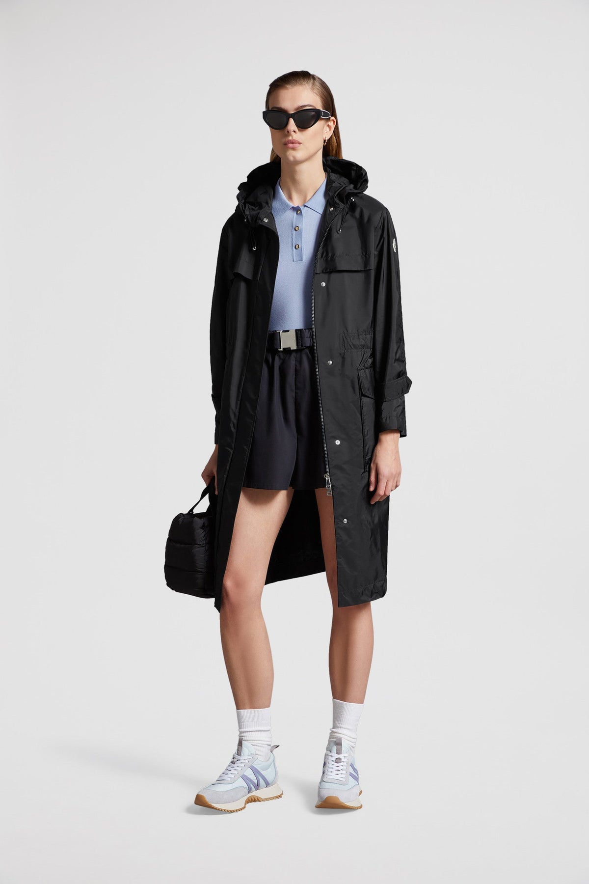 Hiengu Rain Coat – crafted from rainwear Hood with rainwear lining Zipper and snap button closure – LUX VERSE Luxury Designer Fashion Outlet