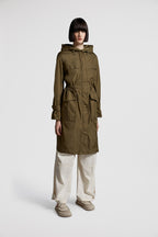 Hiengu Rain Coat – the hooded coat is crafted from rainwear, a very compact nylon fabric, notable for – LUX VERSE Luxury Designer Fashion Outlet