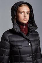Hirma Long Down Jacket – crafted from longue saison Longue saison lining Down-filled Adjustable hood Zipper – LUX VERSE Luxury Designer Fashion Outlet