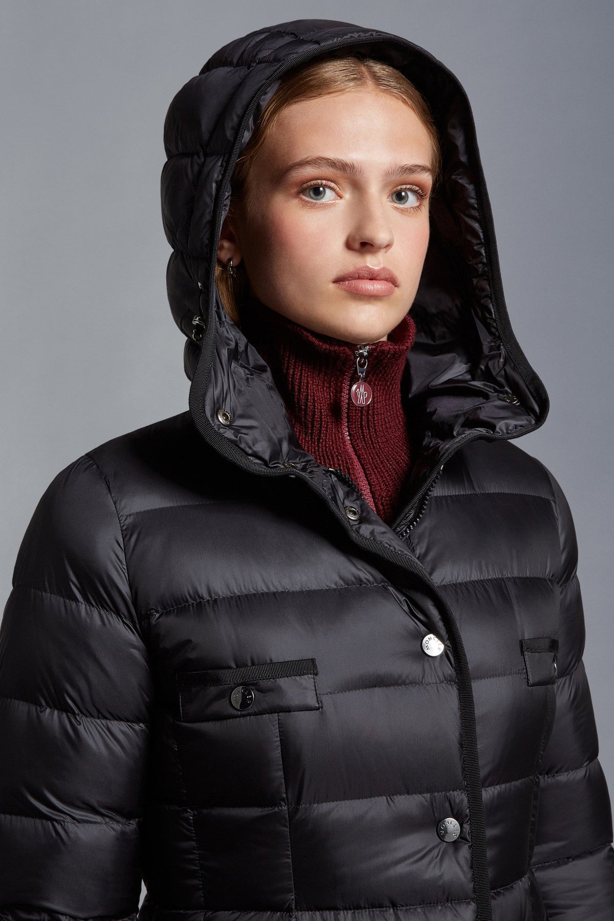 Hirma Long Down Jacket – crafted from longue saison Longue saison lining Down-filled Adjustable hood Zipper – LUX VERSE Luxury Designer Fashion Outlet