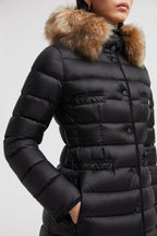 Hirmafur Long Down Jacket – the puffer coat is finished with a tactile long-haired sheep-skin trim, easily – LUX VERSE Luxury Designer Fashion Outlet