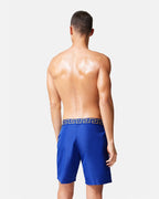 Greca Border Boardshorts – the swimwear style falls above the knee in a straight, tapered fit – LUX VERSE Luxury Designer Fashion Outlet
