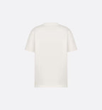 Handwritten Text Relaxed-Fit T-Shirt – the T-shirt showcases the flocked handwritten Christian 1947 signature displaying Mr – LUX VERSE Luxury Designer Fashion Outlet