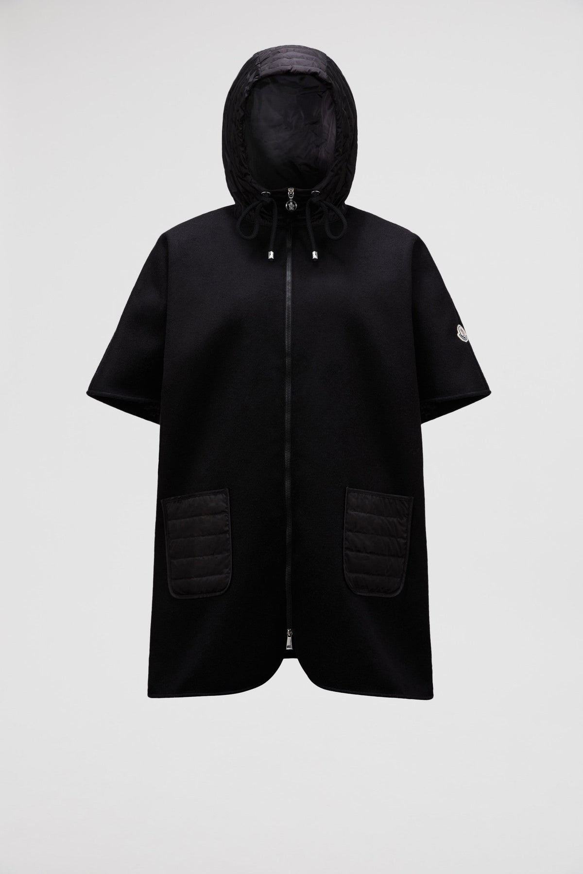Hooded Down Cape – this cape is crafted from soft wool cloth – LUX VERSE Luxury Designer Fashion Outlet